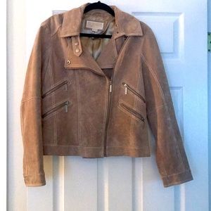Michael Kors suede moto jacket